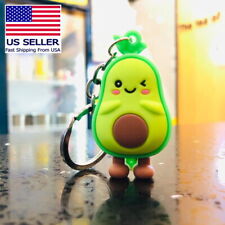 Cute 3D Avocado Cartoon Charactor Keychain Bag Purse PVC Soft Kids Toy Pendant picture
