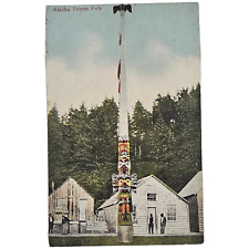 Alaska Totem Pole Lowman Hanford Co Postcard 1910s Vintage by Nowell picture