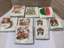 Big lot of vintage Holiday And Occasion Napkins NOS 9 Packages picture
