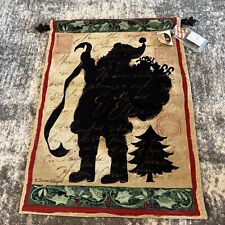 Susan Winget Tapestry W Rod Santa Clause New 26”x35” Christmas Decor- picture