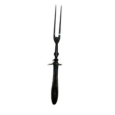 Vintage Solid Metal Meat Fork Heavy Duty picture