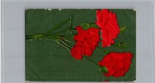 1907 Red Carnations Floral Postcard Willows CA Scott 328 John Smith Stamp picture