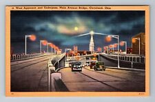 Cleveland OH-Ohio, West Approach, Main Avenue Bridge, Antique Vintage Postcard picture