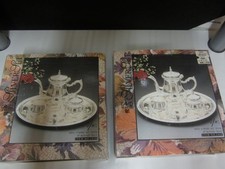 Silver Set of  2 mini coffee set. picture