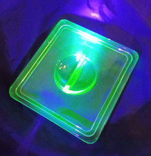 Vintage Uranium Green Glass Replacement Lid 5