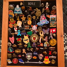 Large Mixed Lot Assorted Lapel Pins w backs approx. 100. AA picture