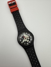 Vintage Lorus Disney Mickey Mouse Glow in the Dark Quartz Watch V515-7A00 Black picture