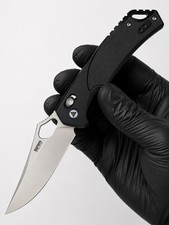 SRM 9202 Ambi Lock Folding Knife D2 Tool Steel Black G10 Handle Ball Bearing picture