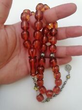 Natural Faturan Cherry Amber Bakelite Islamic Prayer Beads Tesbih Misbah Rosary picture