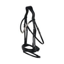 HORZE Somerset Fancy Show Bridle - Black - Pony picture