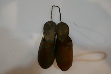 Pair Small Vintage Textured Copper Shoes Sandals, Wall Hangings, Decorative picture