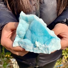 465G Natural Clear Blue-vein Crystal stone Rare Mineral Specimens China picture