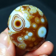 Rare 34.5G Natural Gobi Agate Eyes Agate/stone Madagascar Ba1255 picture