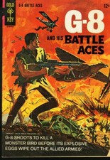 G-8 AND HIS BATTLE ACES #1 GOLD KEY 1966 PULP HERO '30S VG- picture