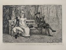 M Knoedler Co Twos Company Threes None Glindoni Fecit Antique Vintage Print 1881 picture