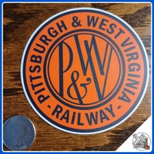 Pittsburgh & West Virginia Railway laminated die-cut vinyl sticker picture