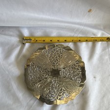 Vintage Towle EP 4001 Silverplate Footed Trivet Pierced Scrollwork Hot Plate picture