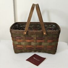 Longaberger 2007 American Craft Traditions Trading Market Basket & Prot.  AUTUMN picture