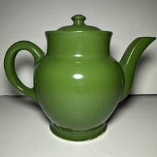 Vintage Fraunfelter Filco Coffee or Tea Pot - Dark Green 6 1/2” Tall w/ Lid #382 picture