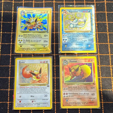 Pokémon Jungle Holo 4-Card Lot Jolteon Vaporeon Eevee Flareon WOTC 2000 picture