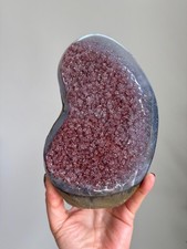 Rainbow Galaxy Amethyst Crystal Cluster Druzy Pink Geode Mineral Specimen A30 picture