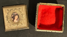 VTG Victorian style trinket box with inset portrait. picture