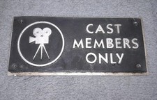 DISNEY MGM STUDIOS CAST MEMBERS ONLY ORIGINAL AUTHENTIC DOOR SIGN RARE PROP  picture