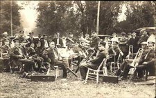 Music Band Orchestra East Dixfield ME Cancel 1917 Real Photo Postcard picture