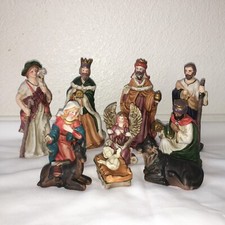 Vintage Nativity Set Porcelain Christmas Jesus Holy Family Angel JC Penney 11 pc picture