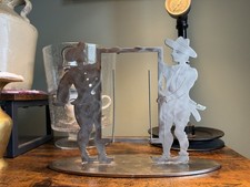 Amy Hess Ark steel Clown & Jester Art frames Stands Signed Vintage. 90s. New Old picture
