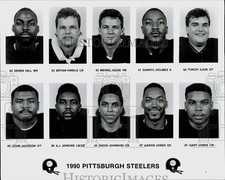 1990 Press Photo Pittsburgh Steelers football head shots - srs02398 picture
