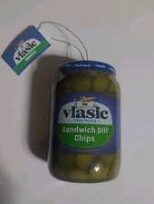 Ruz Vlasic Pickles Hanging Christmas Ornament, 4 inches, Brand New With Tags picture