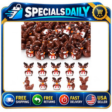 60 Pcs Mini Christmas Ducks - Cute Resin Reindeer Figurines for Holiday Decor picture