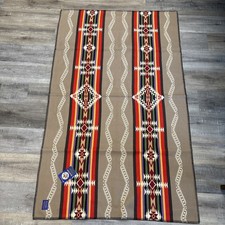 Vintage Pendleton Beaver State Rim Rock Saddle Blanket Khaki 66x39 NEW WITH TAGS picture