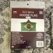 CITY GIFTS HOODIE FLAG BRAZIL 3FT X 5FT NEW NWT picture