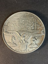 1890s World’s Colombian Exposition Souvenir Medal “ So-Called dollar”-Tarnish picture