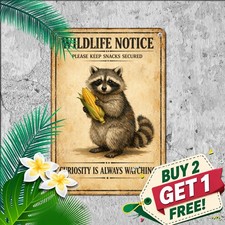 Squirrels Crossing Feeding Area Tin Sign Vintage Wildlife Yard Decor Plaque picture