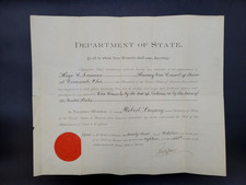 Robert Lansing Historical Department of State Diplomatic Doc. Signed Mexico USA picture