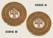 Lethbridge Firefighters IAFF Local 237 Pipes and Drums Challenge Coin  1#13 picture
