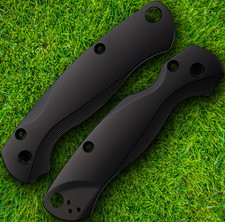 Flytanium Black DLC Coated Titanium Handles For Spyerco Paramilitary 2 Knife picture
