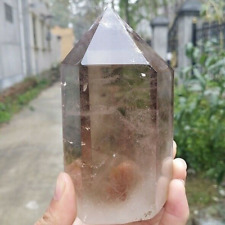 400g-1000g Natural Clear Smokey Obelisk Quartz Crystal point wand Healing picture