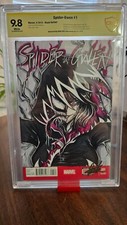 Spider-Gwen #1 Blank SIGNED SKETCH CBCS 9.8 ART  Venom GWEN Anna Zhuo Sketch picture