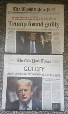 New York Times  & Washington Post Trump Guilty May 31, 2024 Mailed inFlat Mailer picture