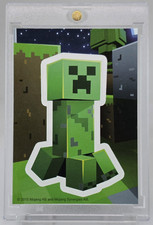 CLEAN 2015 MINECRAFT ROOKIE CREEPER ROOKIE COLLECTABLE STICKER CARD 1ST EVER RC picture