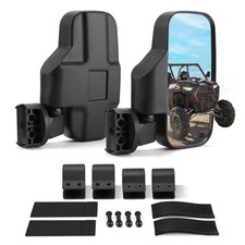 UTV Side Mirrors Adjustable Rear View Mirror For 1.6 Inch To 2 Inch Roll Cage picture