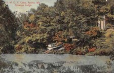 Racine Wisconsin YWCA Camp Pukwana Lodge Vintage Postcard AA9089 picture