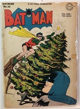 Batman #33 DC Comics 1946 Golden Age Hero Christmas Cover Penguin App picture