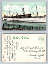 Manistee, MI-Michigan, Gen. Gillespie U.S.E.D. Harbor, Vintage Postcard picture