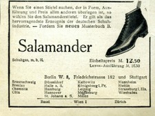 Salamander -- Unit Price 12.50 -- Luxury Version - Advertising - 1909 - Nov. picture