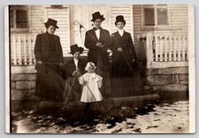 RPPC Four Edwardian Ladies Riding Crops Hats Cute Child Equestrian Postcard L44 picture